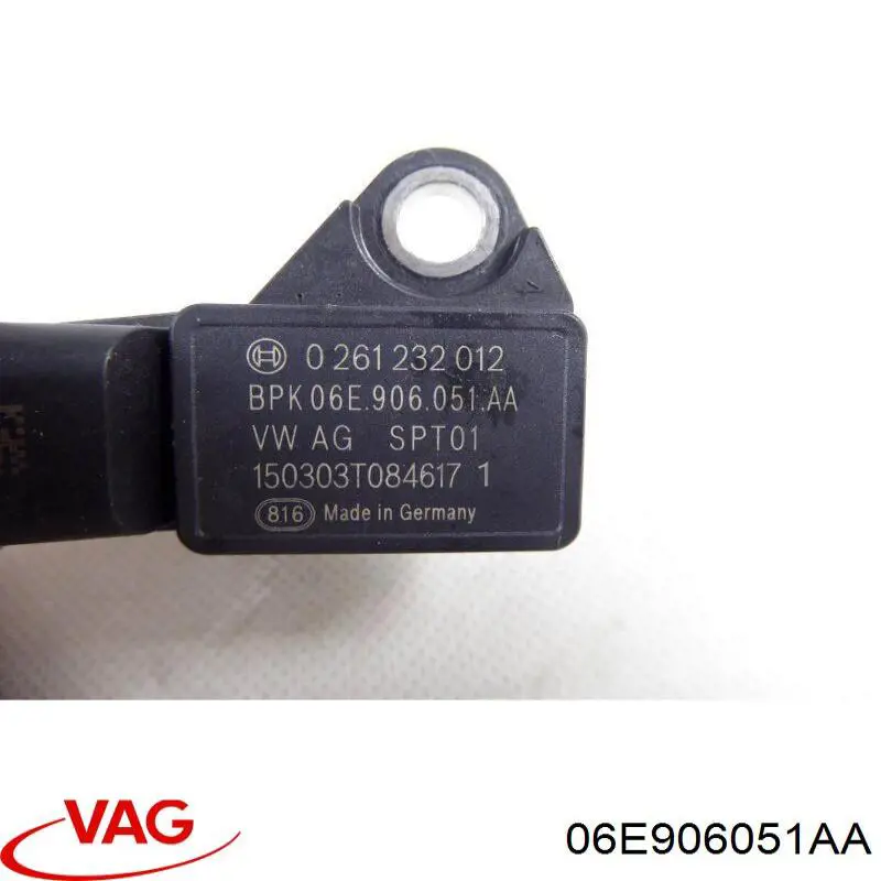 Czujnik ciśnienia doładowania (powietrza w turbinę) VAG 06E906051AA cena, od 68,57 USD