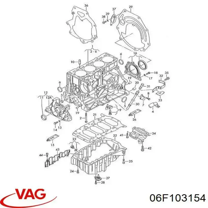 Wtryskiwacz olejowy VAG 06F103154 cena, od 10,53 USD