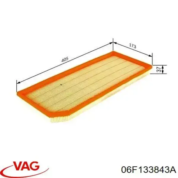 Do koszyka 06F133843A VAG Filtr powietrza