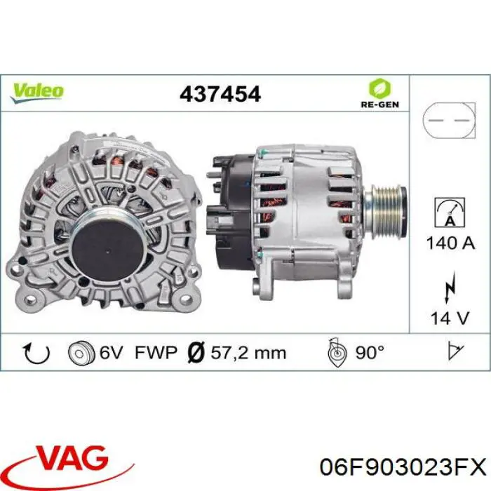 Do koszyka 06F903023FX VAG Alternator