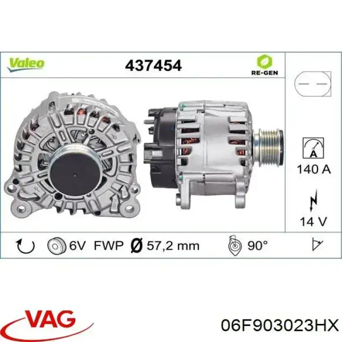 Do koszyka 06F903023HX VAG Alternator