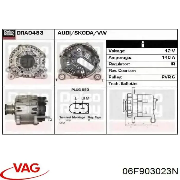 06F903023N VAG Alternator