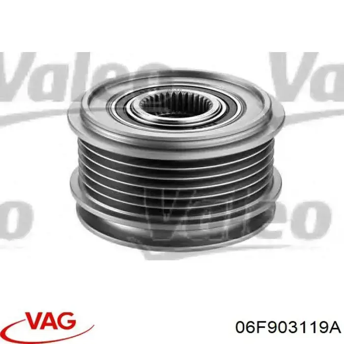 Koło pasowe alternatora VAG 06F903119A cena, od 61,70 USD