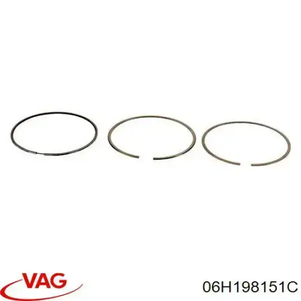 Pierścienie tłokowe na 1 cylinder, STD. VAG 06H198151C cena, od 28,64 USD