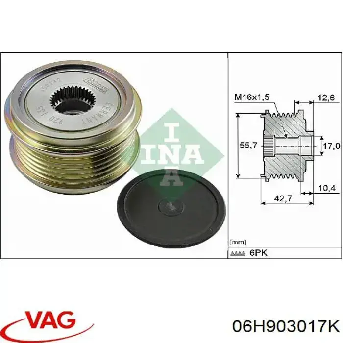 Alternator VAG 06H903017K cena, od 62,74 USD