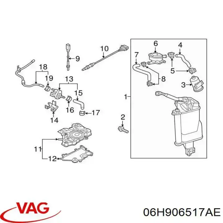 Zawór odpowietrzający zbiornika paliwa Skoda Octavia III A7 liftback (5E3, NL3, NR3) (2012 - 2021) cena, od 49,60 USD