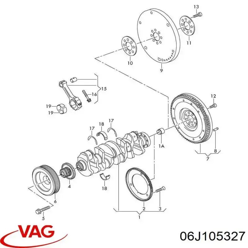 Koło zamachowe silnika VAG 06J105327 cena, od 47,06 USD