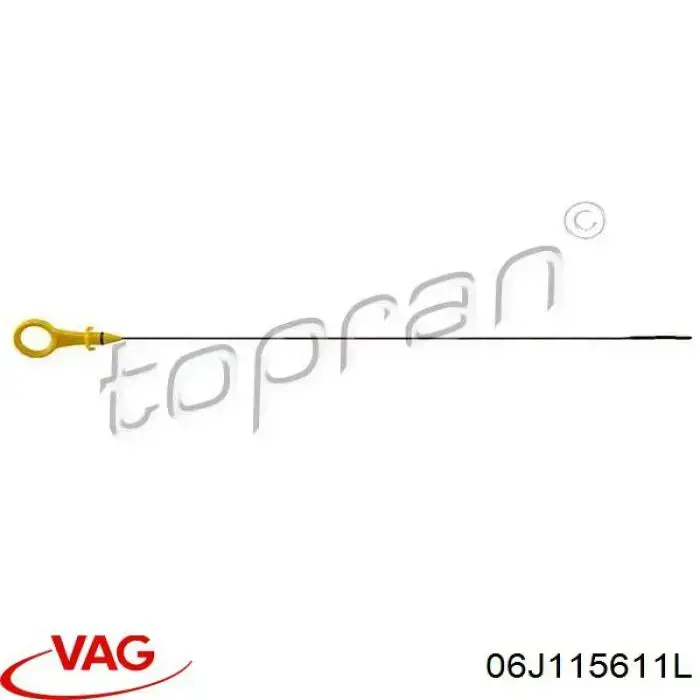 Do koszyka 06J115611L VAG Bagnet poziomu oleju w silniku