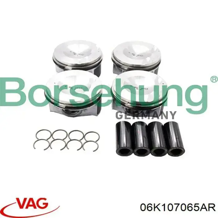06K107065AR VAG Tłok, komplet do jednego cylindru, STD