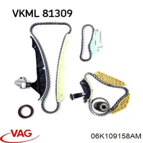 Łańcuch rozrządu wału wyrównoważającego VAG 06K109158AM cena, od 60,12 USD