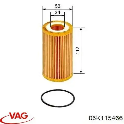 Do koszyka 06K115466 VAG Filtr oleju