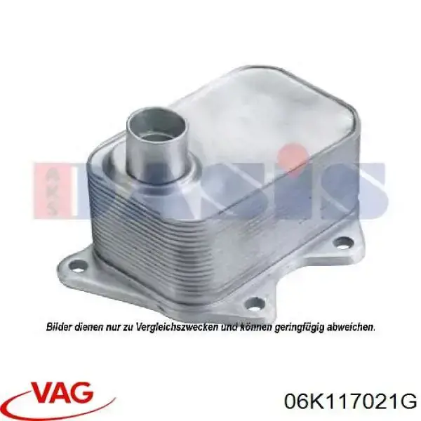 Chłodnica oleju, pod filtrem VAG 06K117021G cena, od 41,11 USD