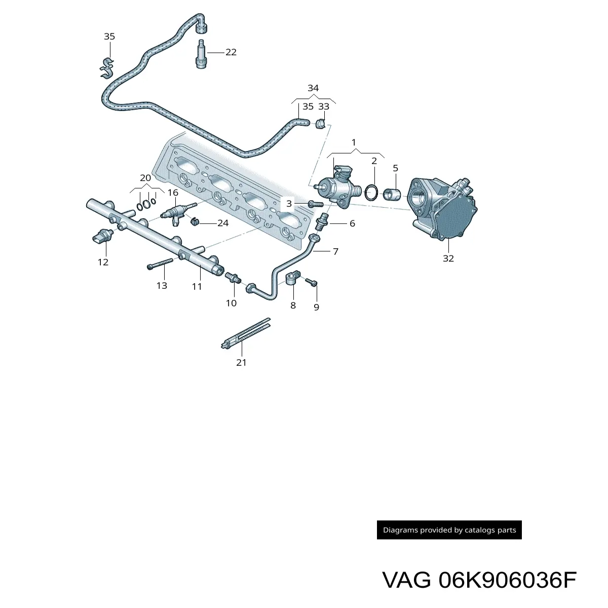 Wtryskiwacz paliwa VAG 06K906036F cena, od 122,09 USD