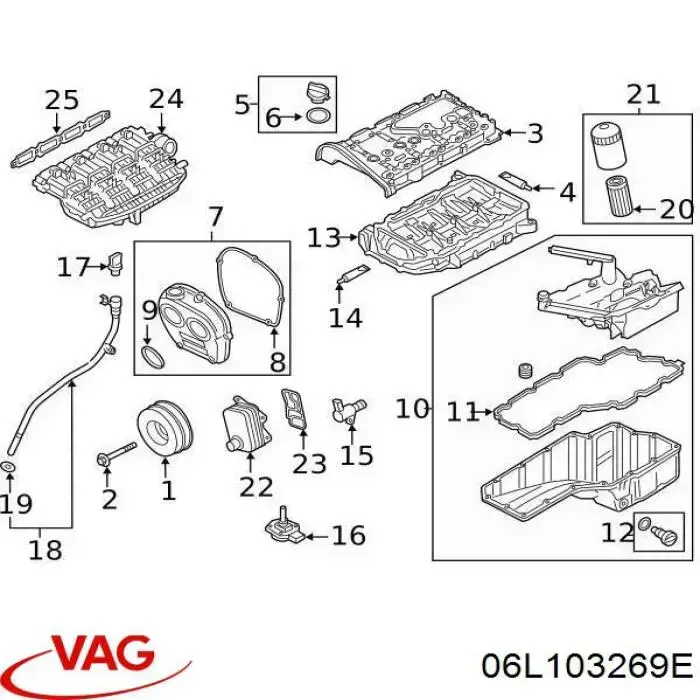 06L103269E VAG Osłona paska rozrządu górna