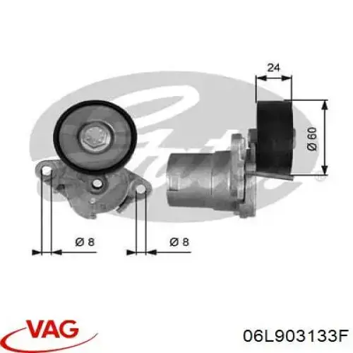 Do koszyka 06K903133C VAG Rolka napinacza paska napędowego