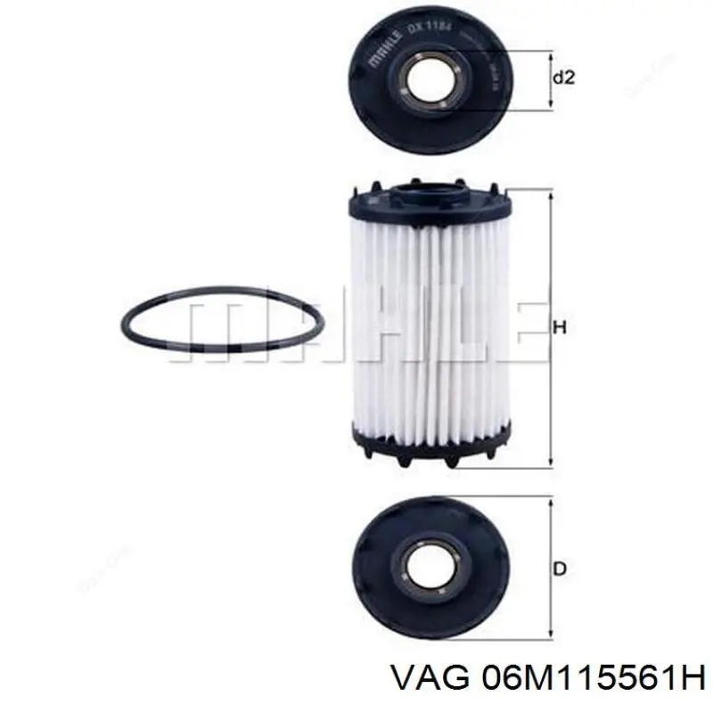 06M115561H VAG Filtr oleju