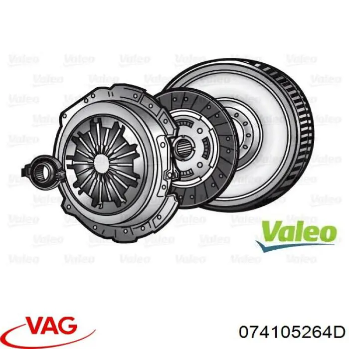 074105264D VAG Zestaw sprzęgła (3 części)