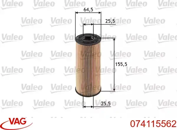 Do koszyka 074115562 VAG Filtr oleju