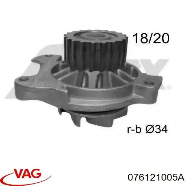 Pompa chłodząca wodna VAG 076121005A cena, od 35,28 USD