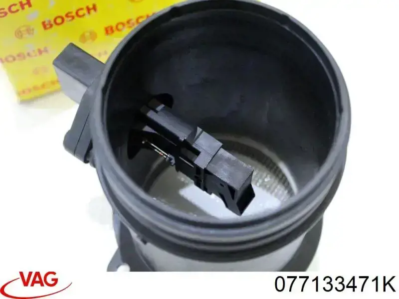 Do koszyka 077133471K VAG Czujnik przepływu powietrza, przepływomierz powietrza M.A.F.