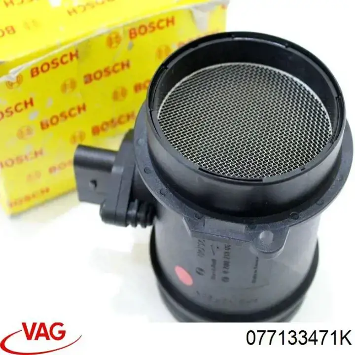 Czujnik przepływu powietrza, przepływomierz powietrza M.A.F. 077133471K VAG