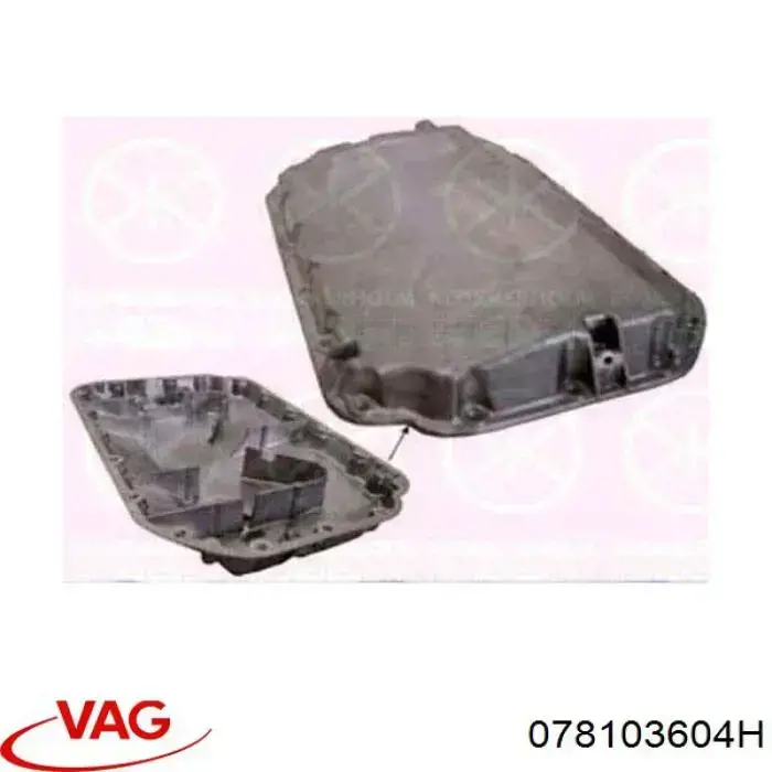 Miska olejowa silnika 078103604H VAG