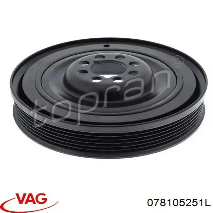 Koło pasowe wału korbowego VAG 078105251L cena, od 80,02 USD