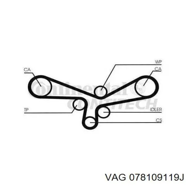 Pasek rozrządu VAG 078109119J