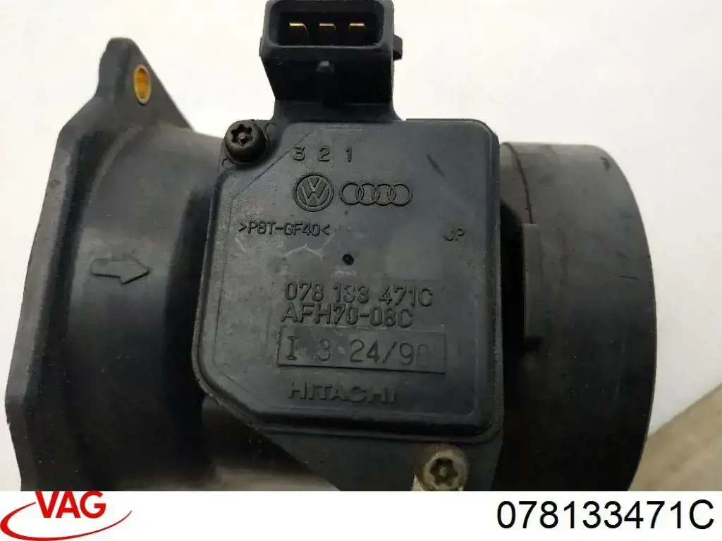 Czujnik przepływu powietrza, przepływomierz powietrza M.A.F. VAG 078133471C cena, od 88,08 USD