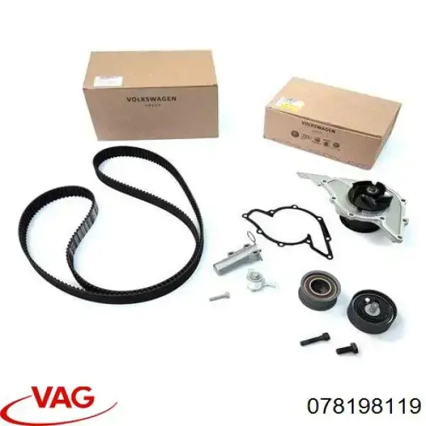 Pasek rozrządu, zestaw VAG 078198119 cena, od 133,86 USD