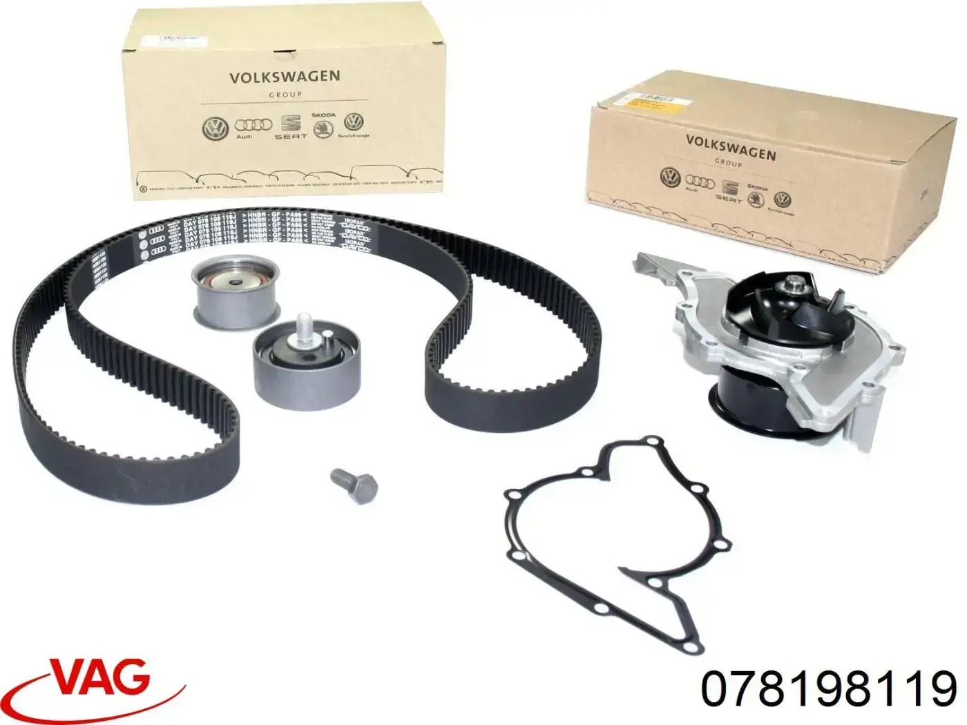 Do koszyka 078198119 VAG Pasek rozrządu, zestaw