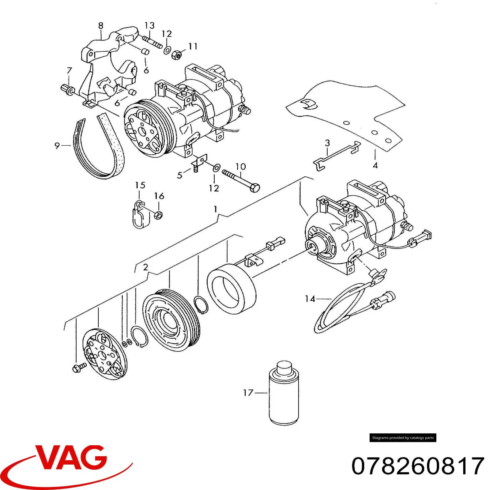  VAG 078260817 cena, od 3,42 USD