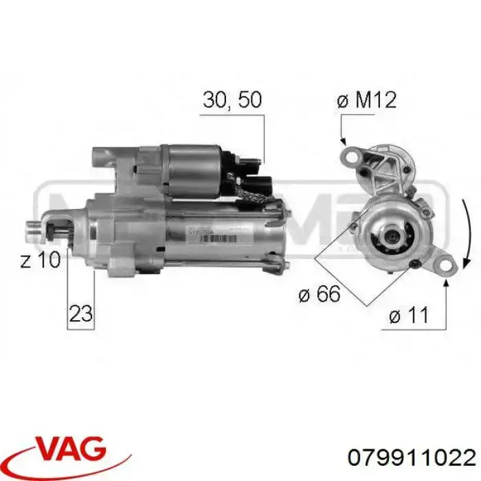 Do koszyka 079911022 VAG Rozrusznik