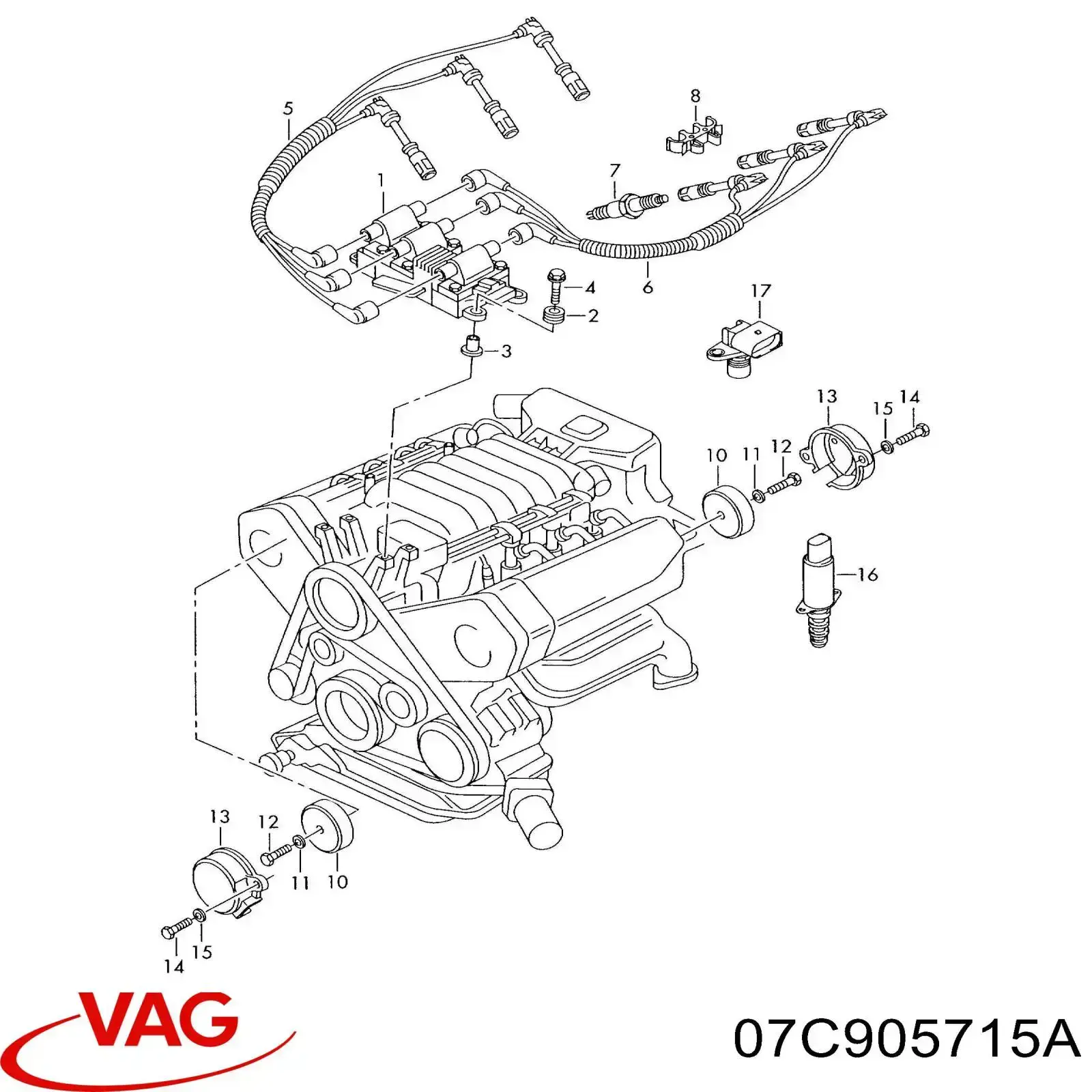 07C905715A VAG cewka zapłonowa