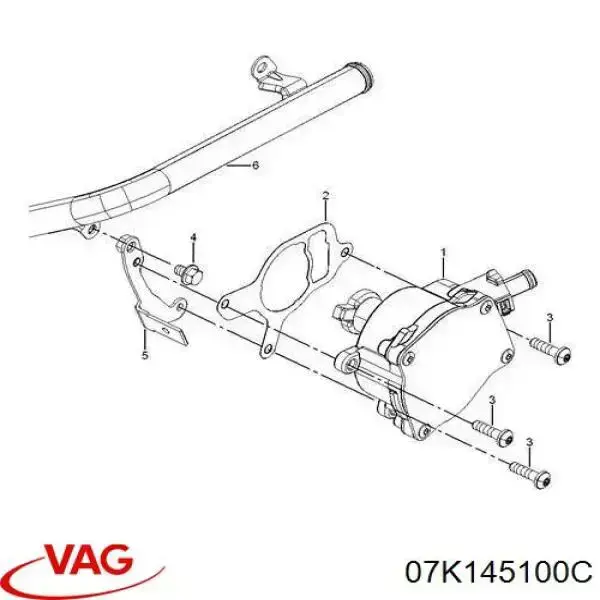 Pompa podciśnienia 07K145100C VAG