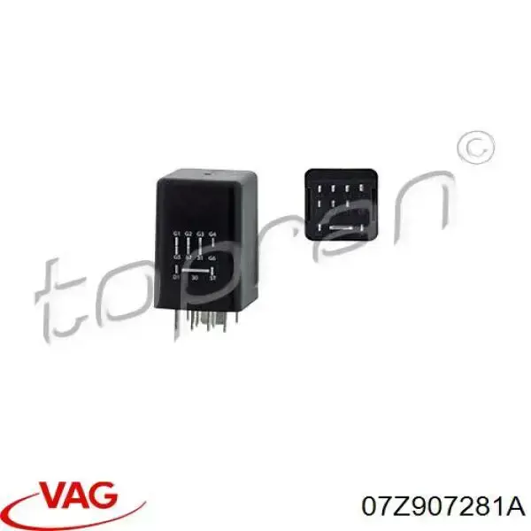 Przekaźnik świec żarowych VAG 07Z907281A cena, od 89,48 USD