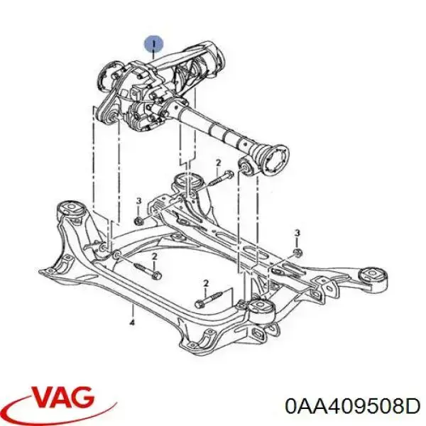 Reduktor mostu przedniego VAG 0AA409508D cena, od 376,79 USD