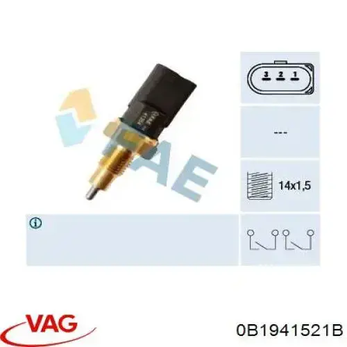 Czujnik włączania światła cofania VAG 0B1941521B