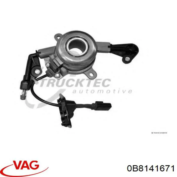 Do koszyka 0B8141671 VAG Cylinder roboczy sprzęgła (wysprzęglik) w komplecie z łożyskiem wyciskowym