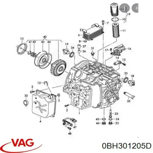 Pokrywa sprzęgła przednia (DSG) VAG 0BH301205D cena, od 46,26 USD