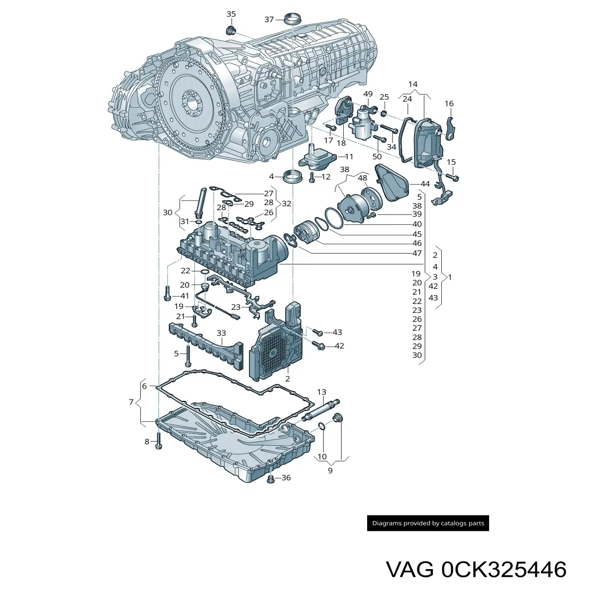 Uszczelka bloku hydraulicznego skrzyni automatycznej VAG 0CK325446 cena, od 18,28 USD