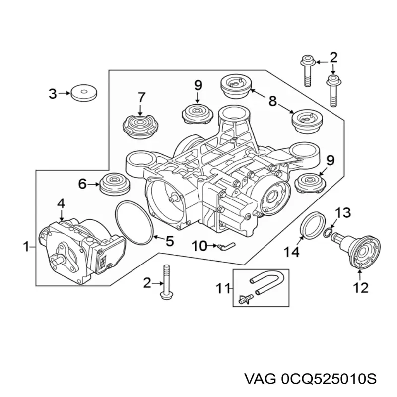 Reduktor mostu tylnego VAG 0CQ525010S cena, od 705,85 USD