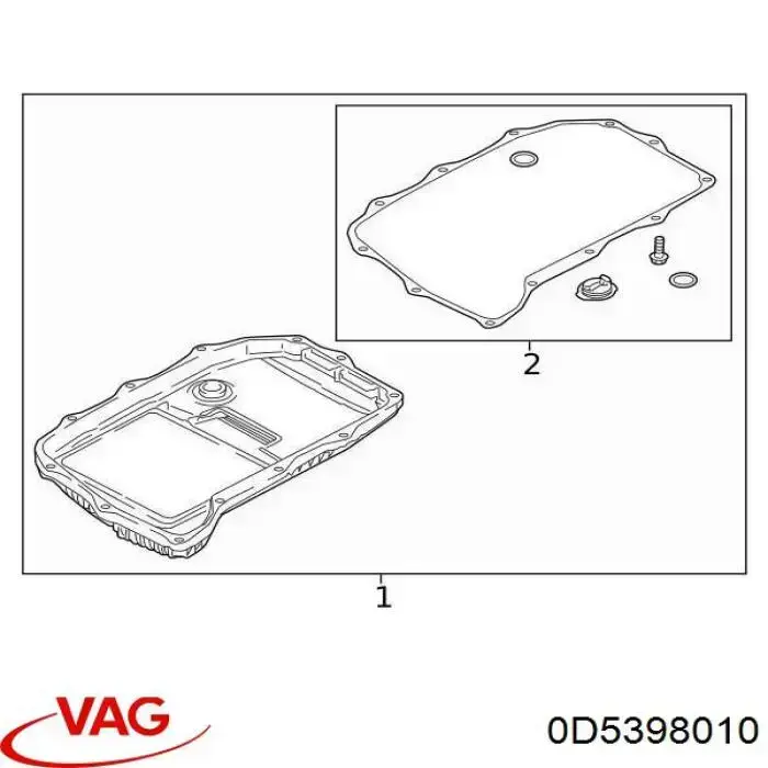 Uszczelka miski automatycznej/mechanicznej skrzyni biegów VAG 0D5398010 cena, od 63,55 USD