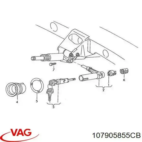 Wkładka stacyjki zapłonowej Skoda Octavia TOUR I A4 liftback (1U2) (1996 - 2011) cena, od 80,16 USD