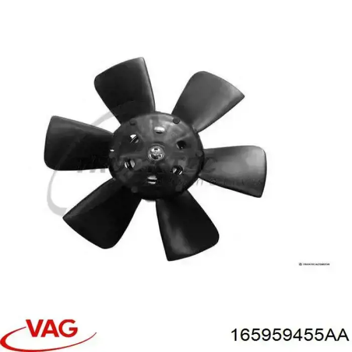 Wentylator elektryczny układu chłodzenia kompletny (silnik+wirnik) VAG 165959455AA cena, od 52,78 USD