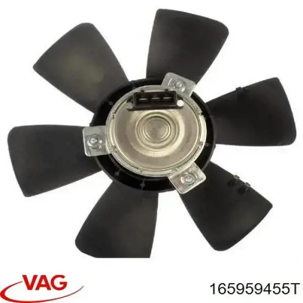 Do koszyka 165959455T VAG Wentylator elektryczny układu chłodzenia kompletny (silnik+wirnik)
