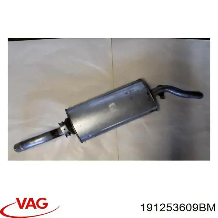 Do koszyka 191253609BM VAG Tłumik, tylna część