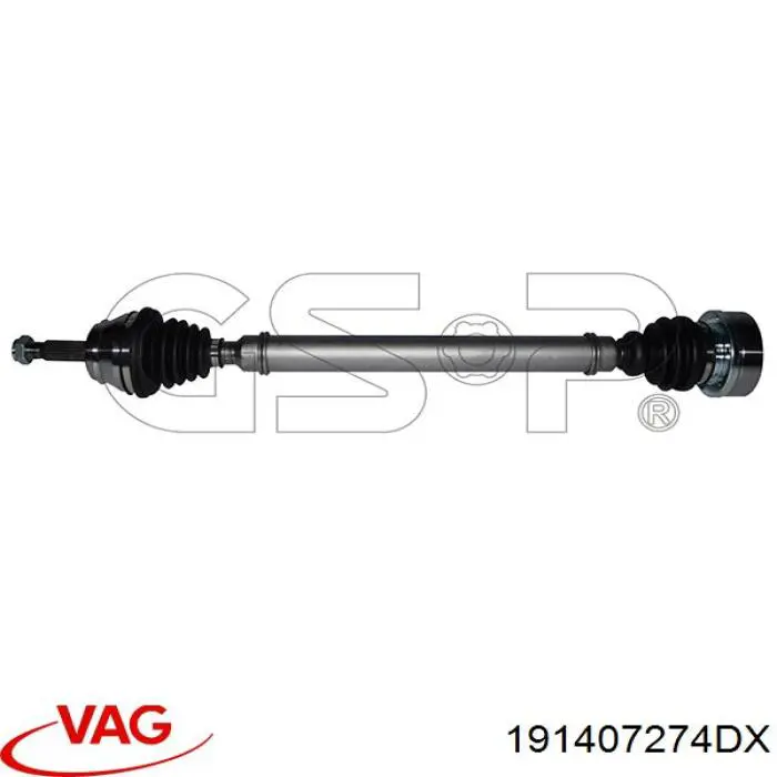 Półoś napędowa przednia prawa VAG 191407274DX cena, od 80,06 USD