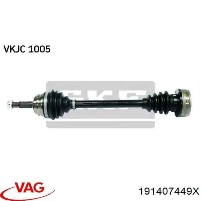 Półoś napędowa przednia lewa VAG 191407449X cena, od 116,25 USD