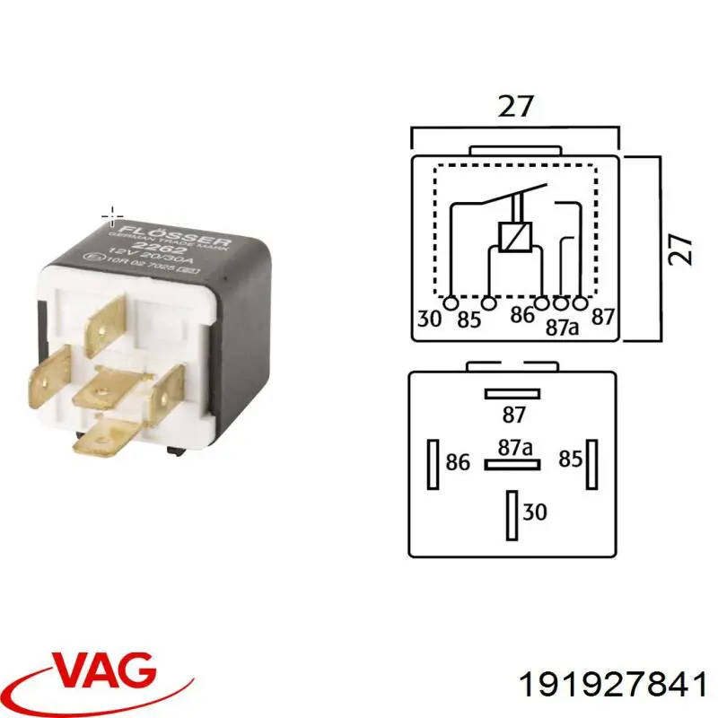 191927841 VAG Przekaźnik sterownika wycieraczek